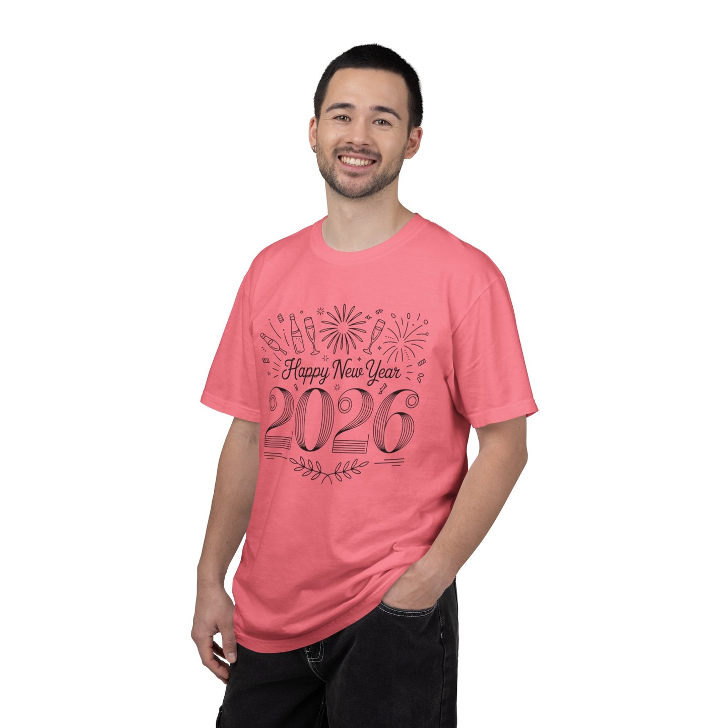 Happy New Year 2026 T-Shirt - Champagne Toast Celebration Tee