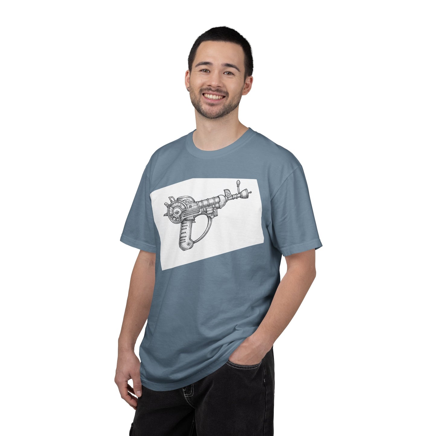 Simplistic "Raygun" T-Shirt — Vintage Sci‑Fi Laser Gun Graphic Tee