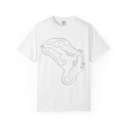Golf Course Outline T-Shirt — Minimalist Line Art Tee