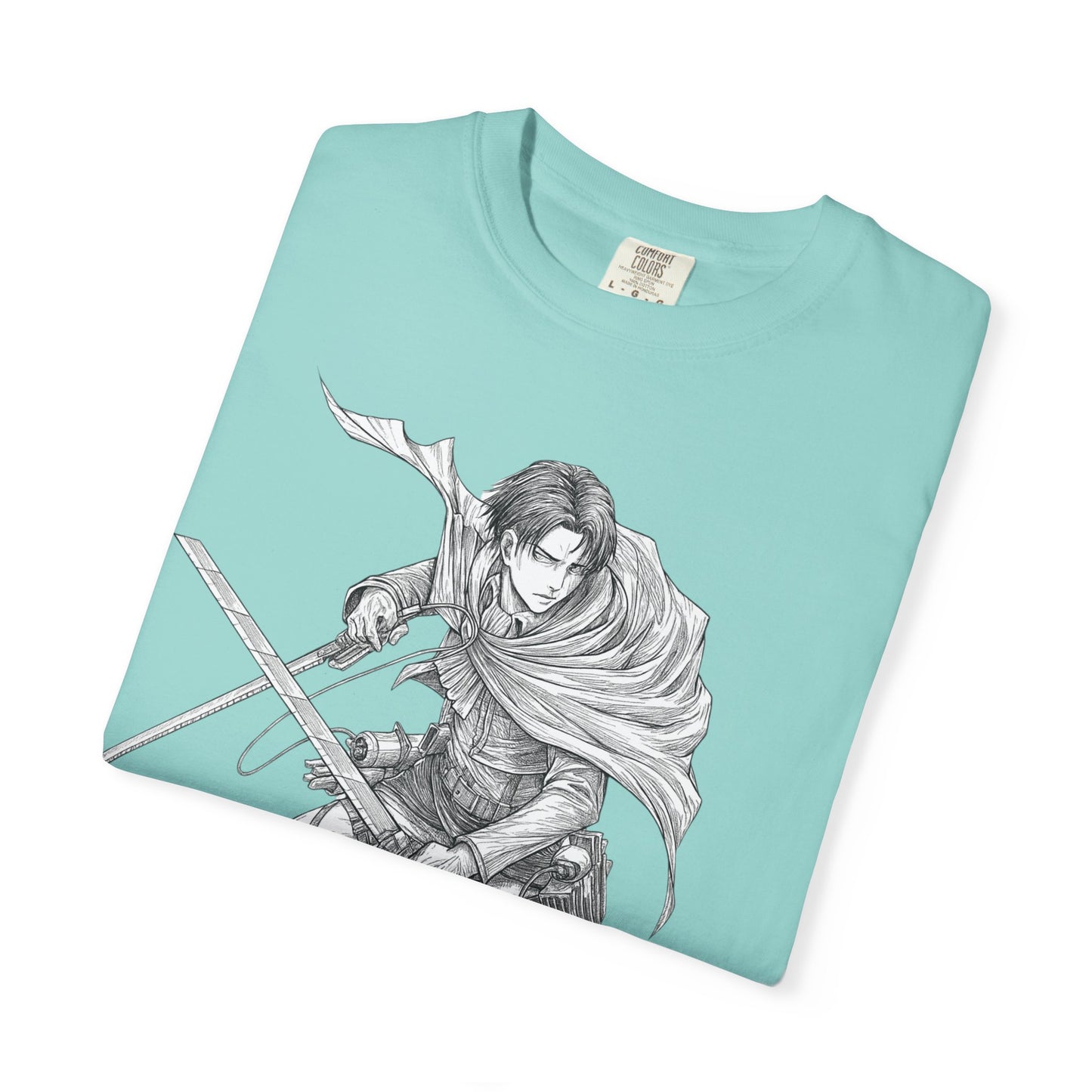 Warrior Sketch T-Shirt — Anime Style Swordfighter Graphic Tee