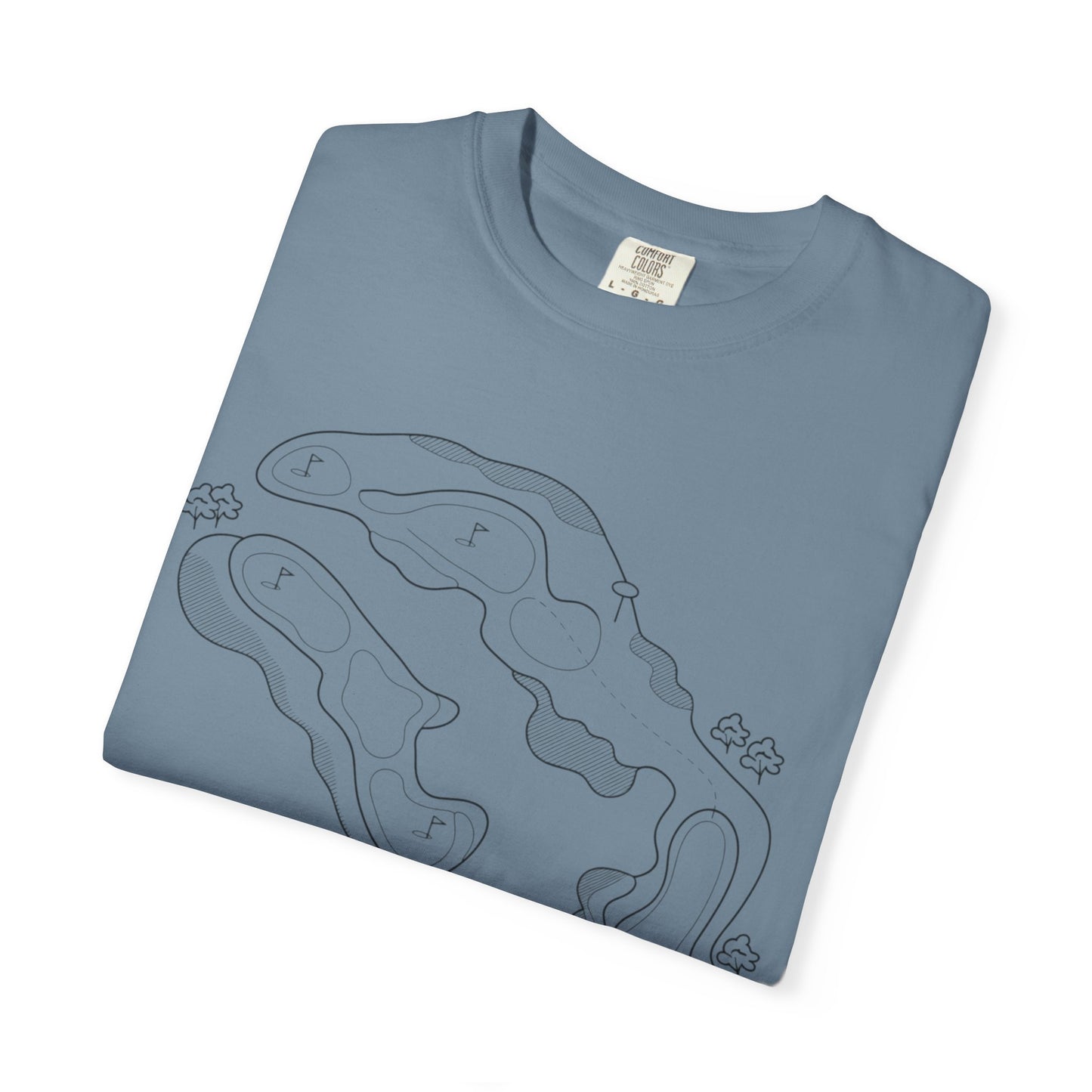 Golf Course Outline T-Shirt — Minimalist Line Art Tee