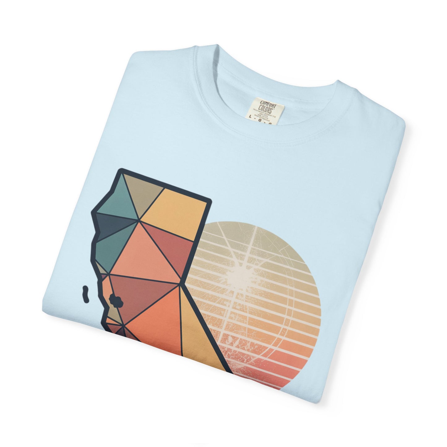 California Geometric Sunset T-Shirt