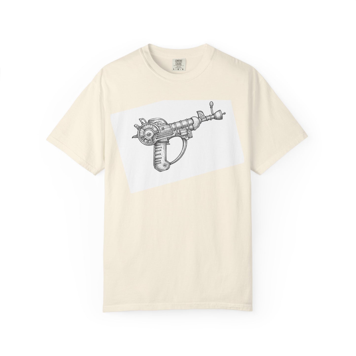 Simplistic "Raygun" T-Shirt — Vintage Sci‑Fi Laser Gun Graphic Tee
