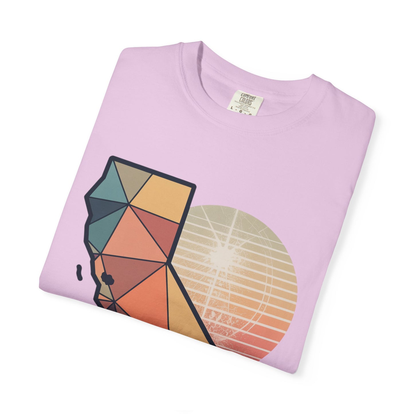 California Geometric Sunset T-Shirt