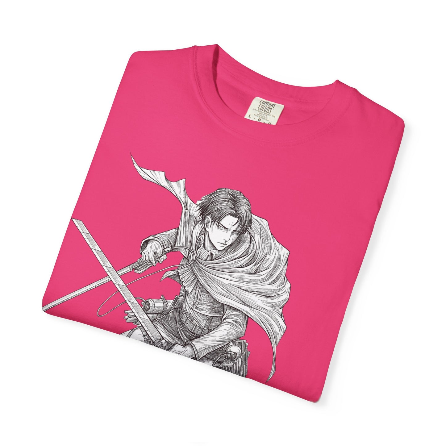 Warrior Sketch T-Shirt — Anime Style Swordfighter Graphic Tee