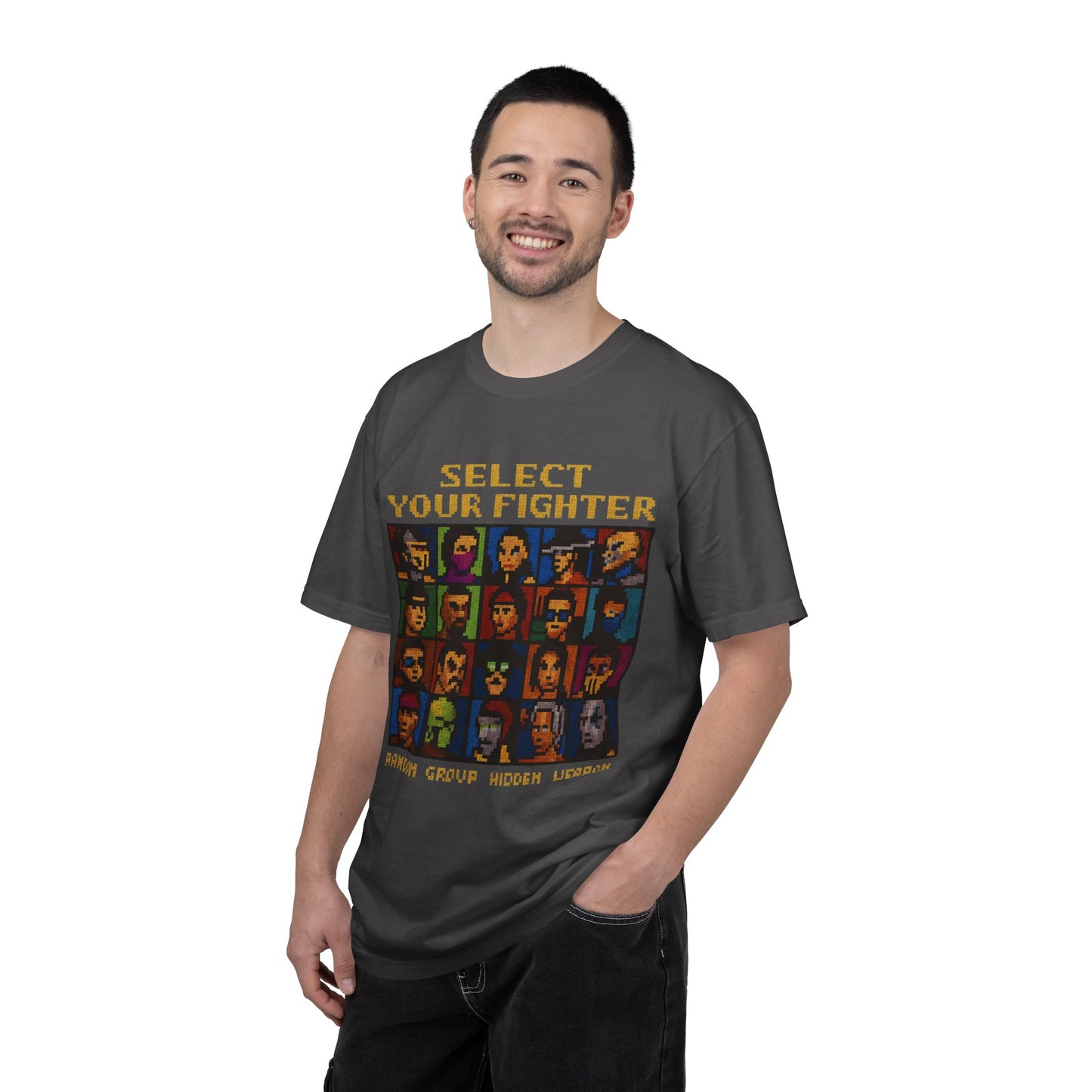 Select Your Fighter T-Shirt - Retro Arcade Video Game Character Tee