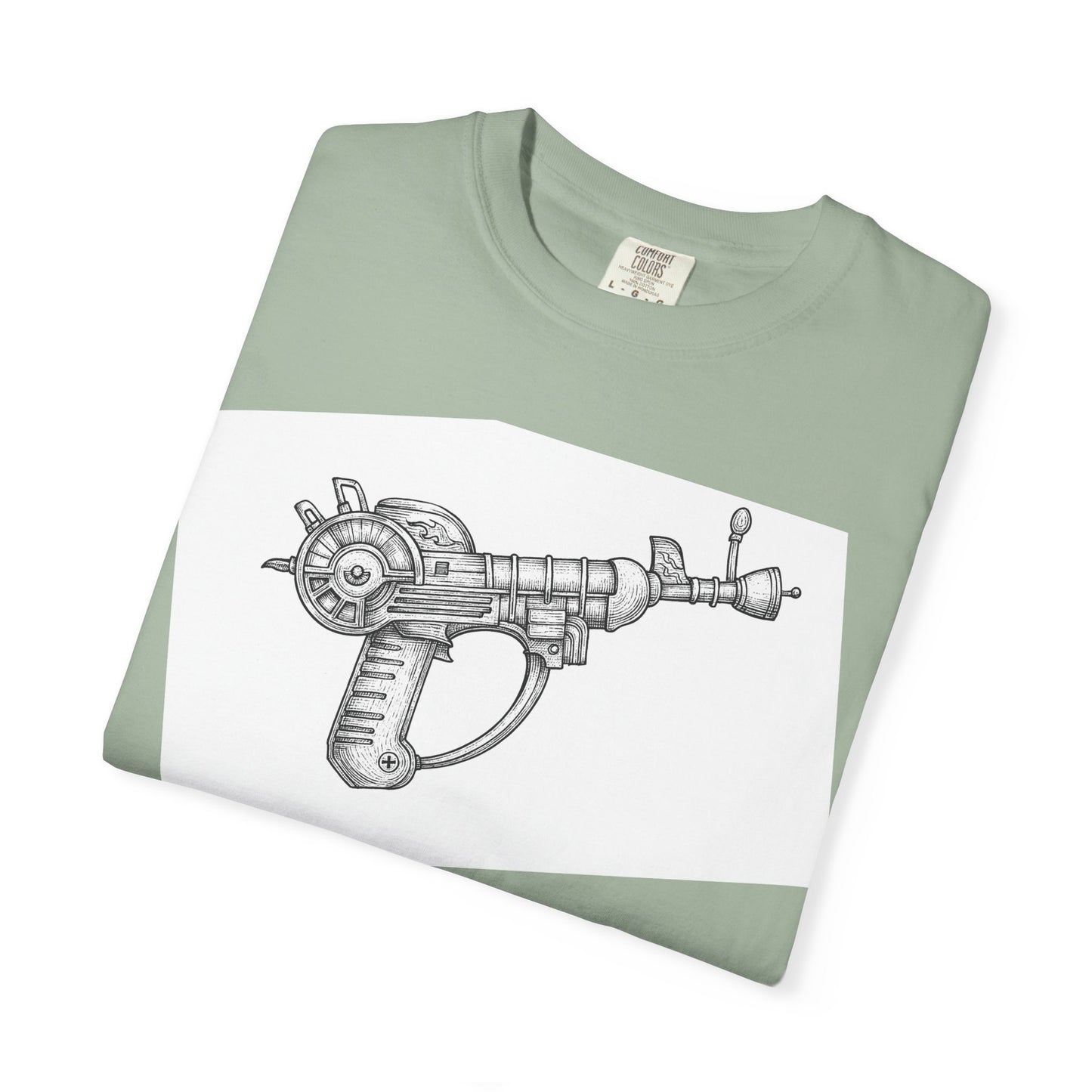 Simplistic "Raygun" T-Shirt — Vintage Sci‑Fi Laser Gun Graphic Tee