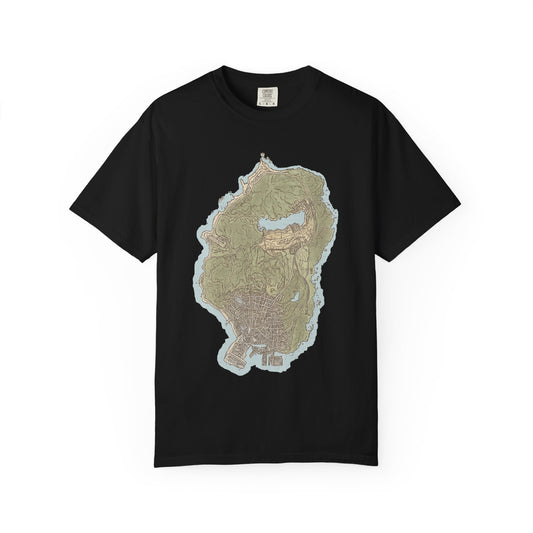 GTA V Map T-Shirt - Vintage Game Map Graphic Tee
