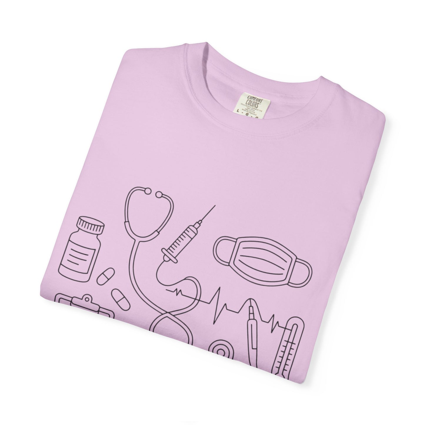 Nurse Essentials Line Art T-Shirt — Medical Equipment Graphic Tee