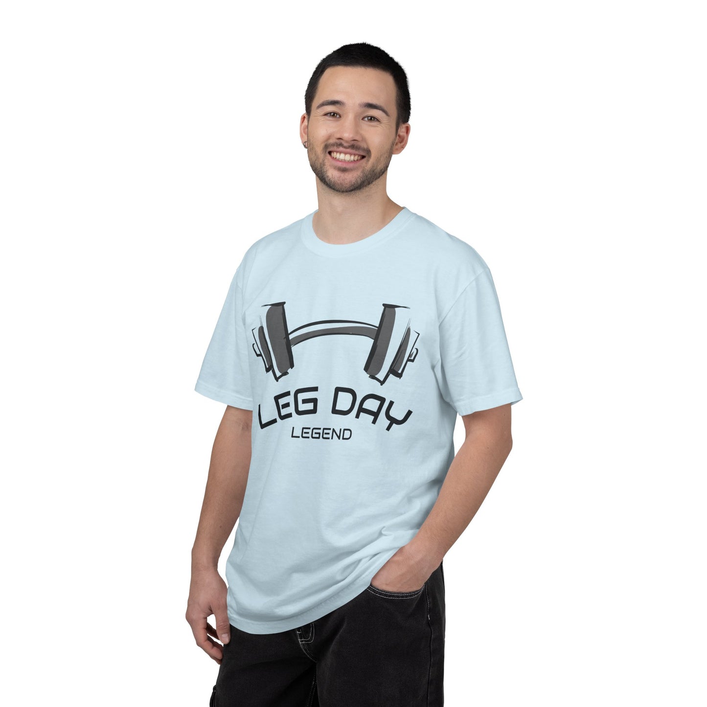 Leg Day Legend T-Shirt — Barbell Gym Workout Tee