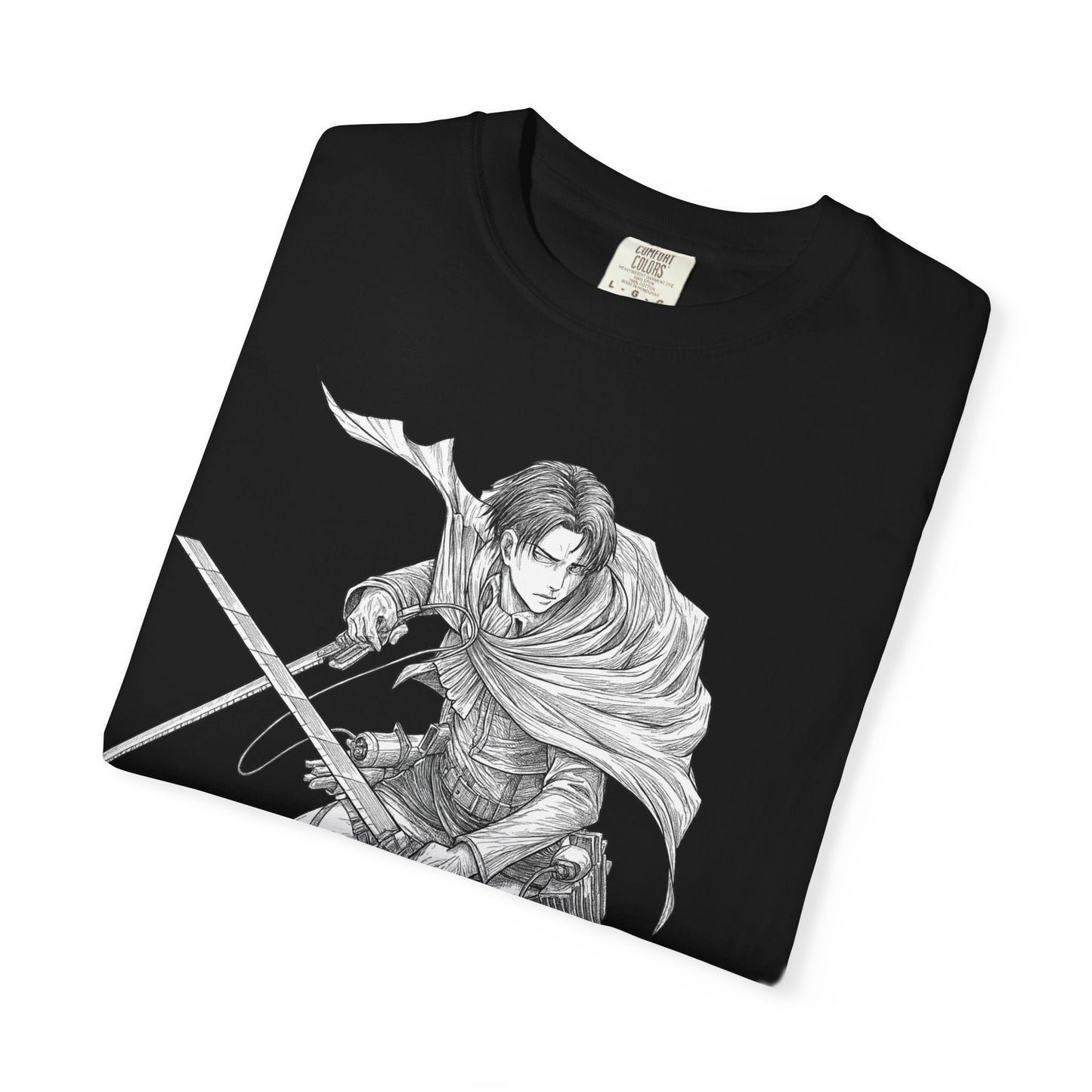 Warrior Sketch T-Shirt — Anime Style Swordfighter Graphic Tee