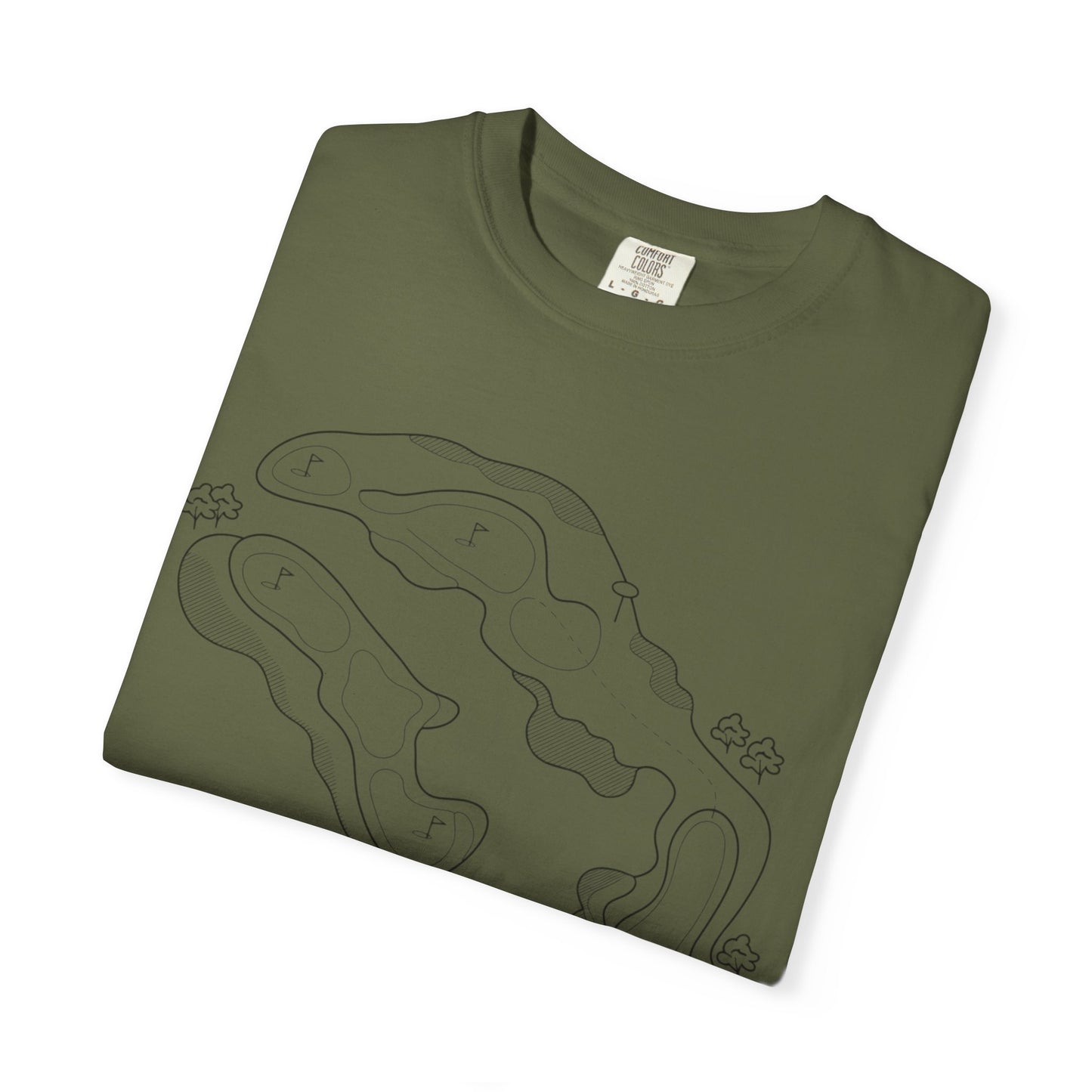 Golf Course Outline T-Shirt — Minimalist Line Art Tee