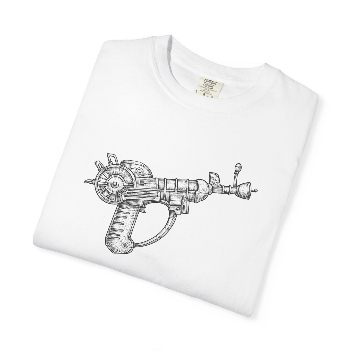 Simplistic "Raygun" T-Shirt — Vintage Sci‑Fi Laser Gun Graphic Tee