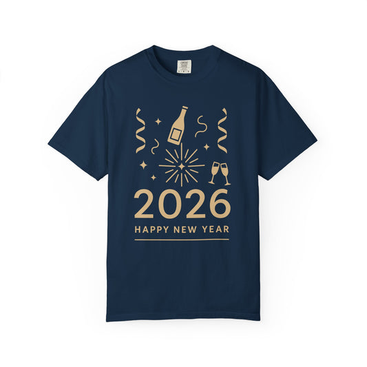 2026 Happy New Year T-Shirt - Champagne Celebration Tee