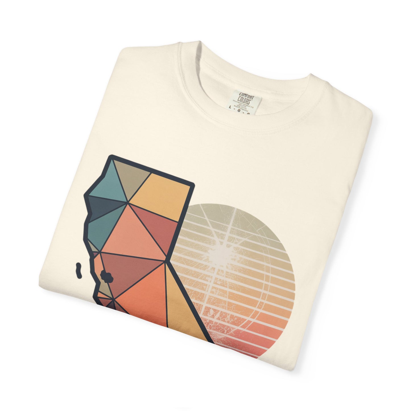 California Geometric Sunset T-Shirt