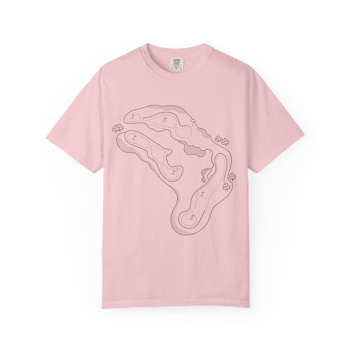 Golf Course Outline T-Shirt — Minimalist Line Art Tee