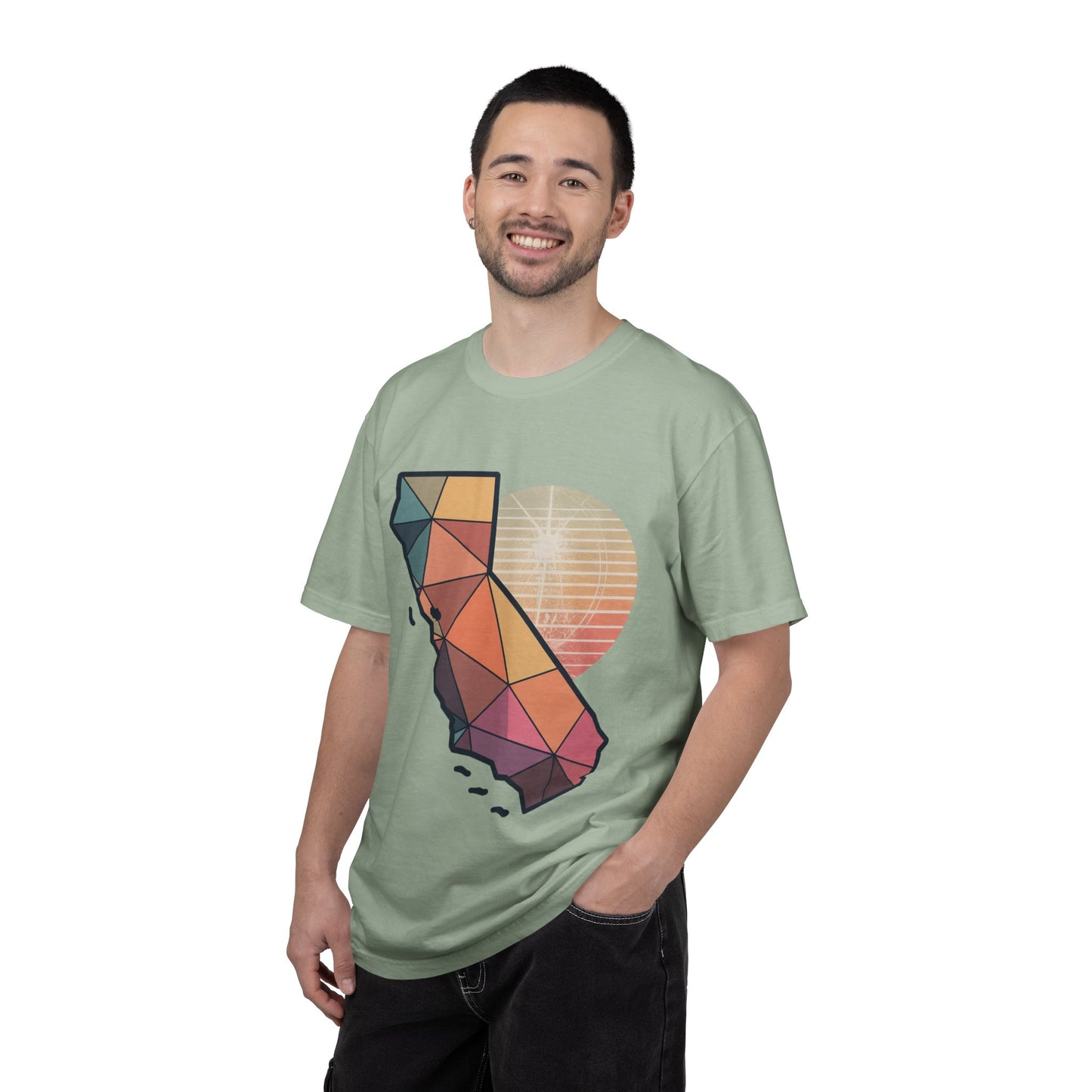 California Geometric Sunset T-Shirt