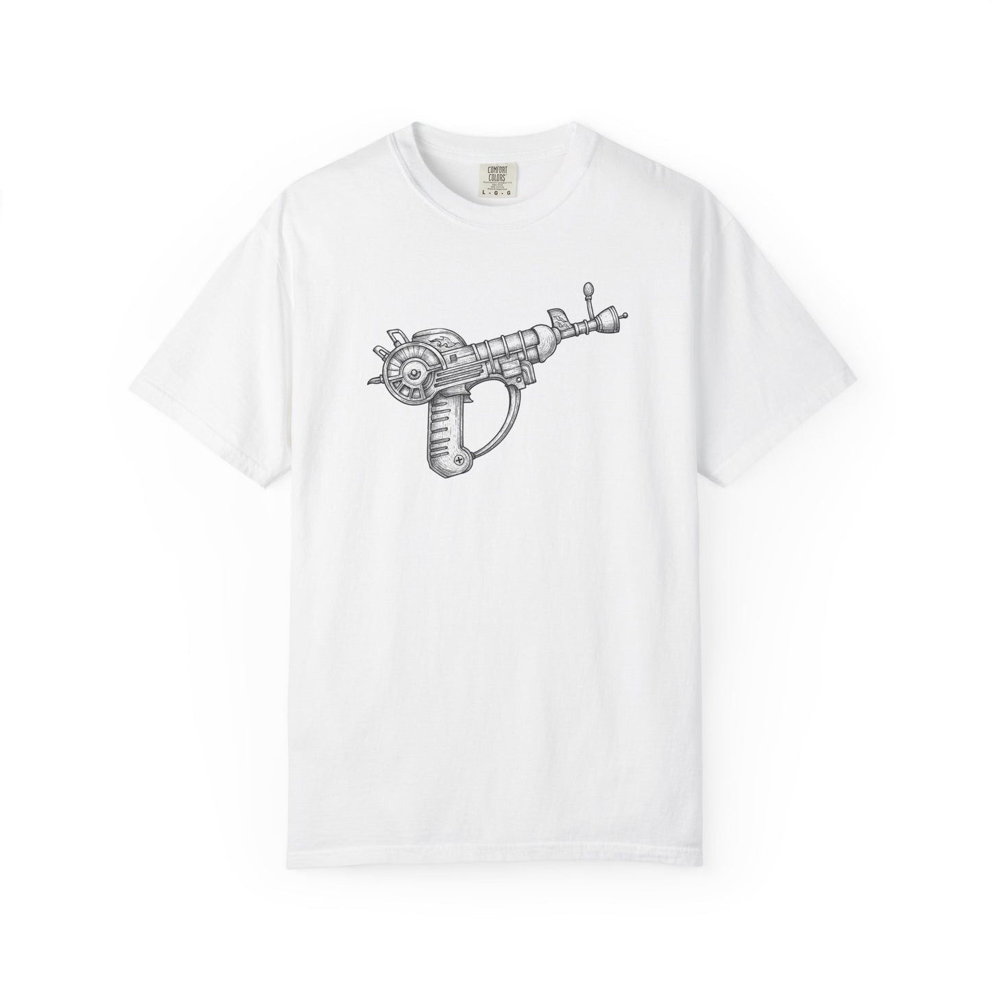 Simplistic "Raygun" T-Shirt — Vintage Sci‑Fi Laser Gun Graphic Tee