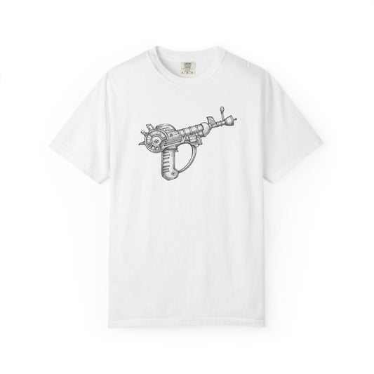 Simplistic "Raygun" T-Shirt — Vintage Sci‑Fi Laser Gun Graphic Tee