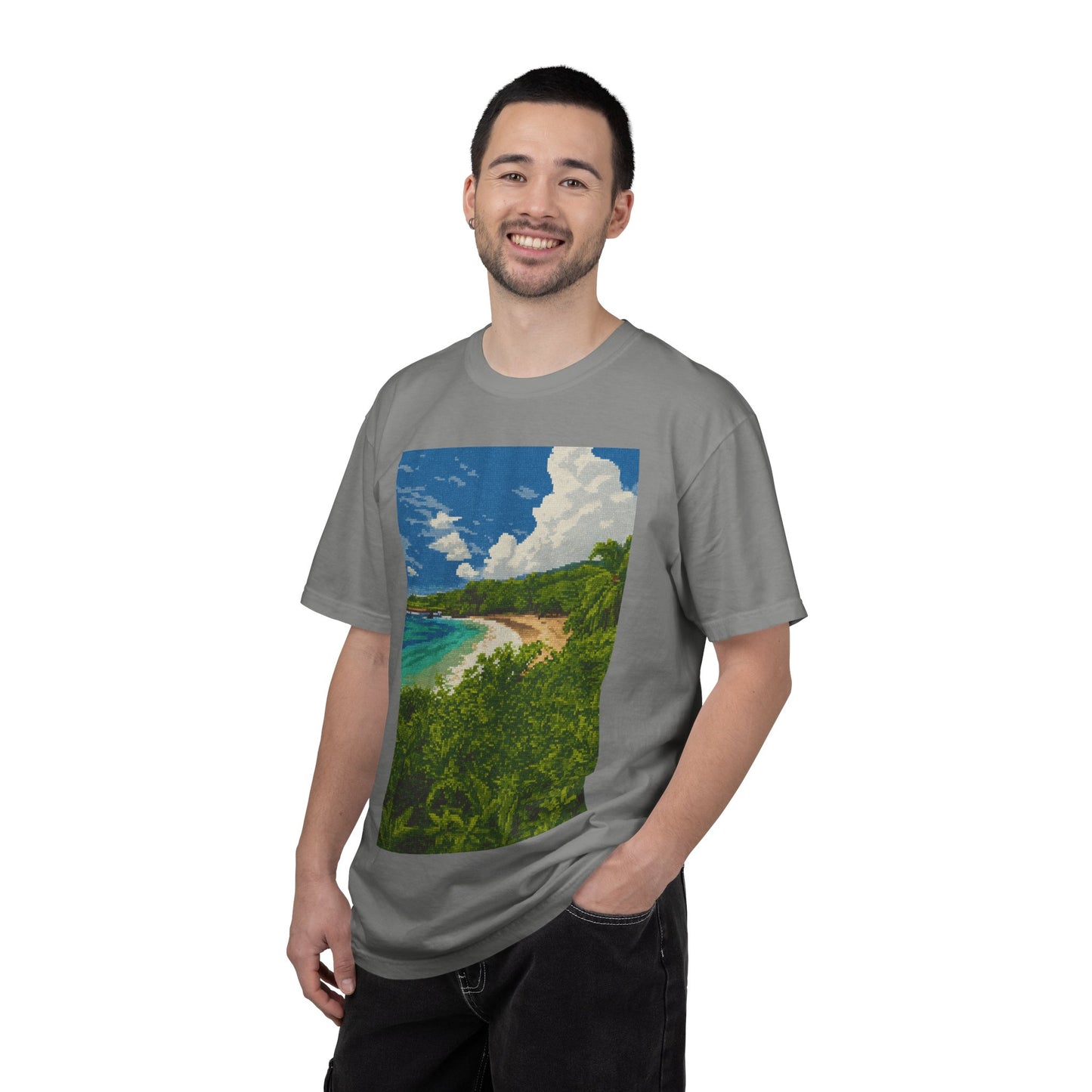 Beach Landscape T-Shirt — Tropical Coast Graphic Tee