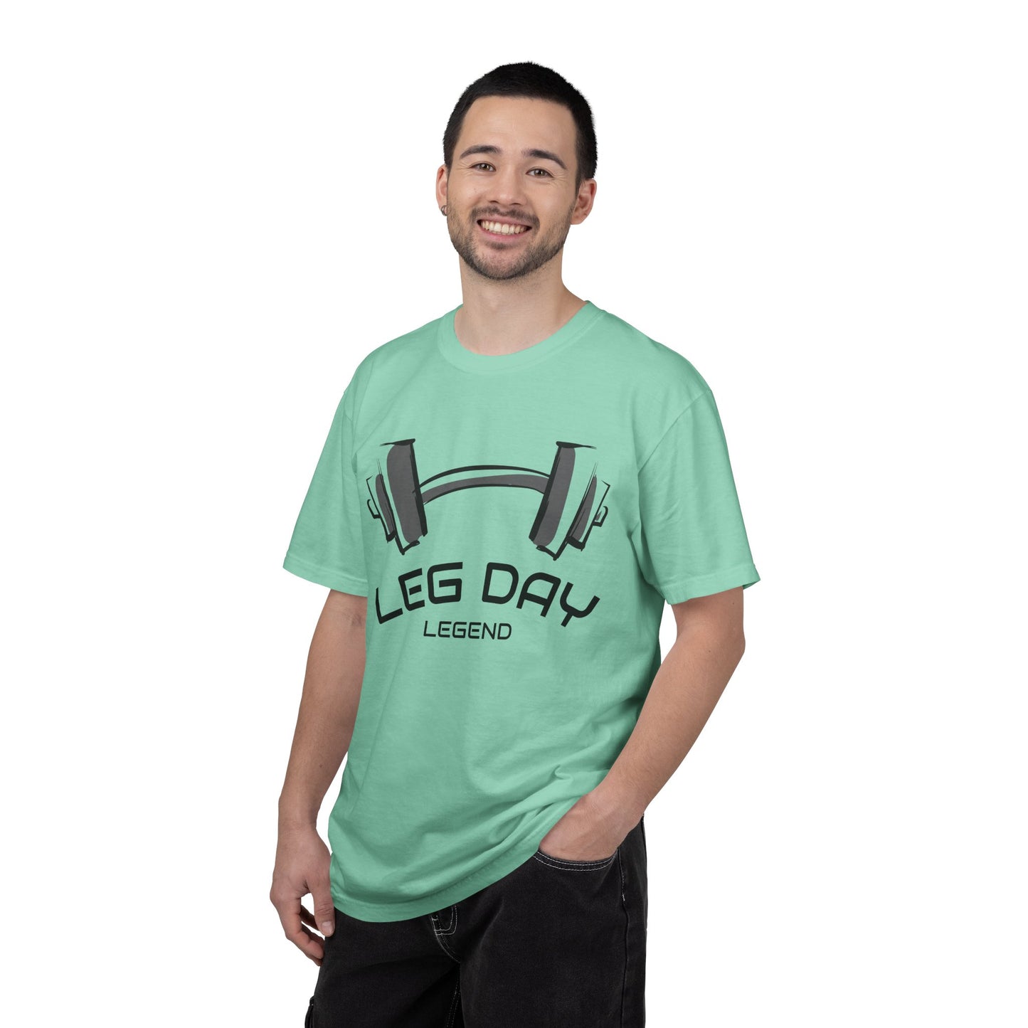 Leg Day Legend T-Shirt — Barbell Gym Workout Tee