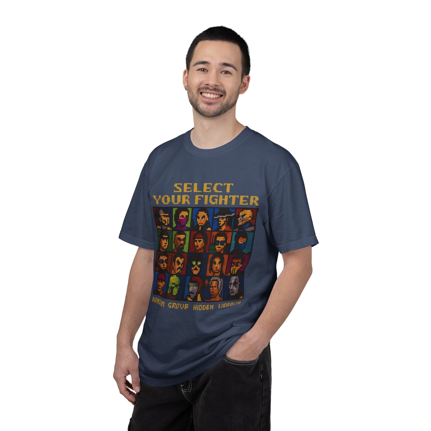 Select Your Fighter T-Shirt - Retro Arcade Video Game Character Tee