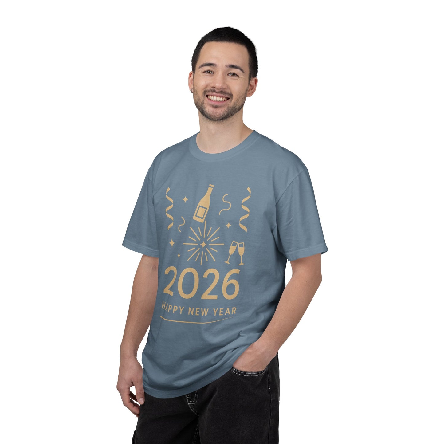 2026 Happy New Year T-Shirt - Champagne Celebration Tee