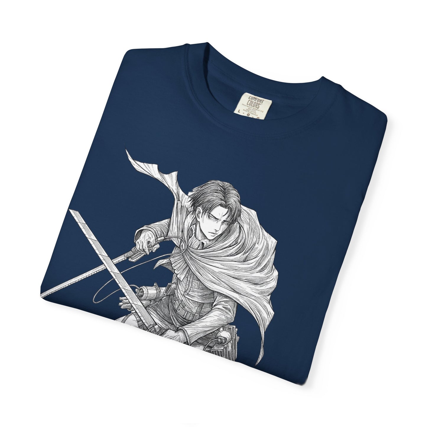 Warrior Sketch T-Shirt — Anime Style Swordfighter Graphic Tee