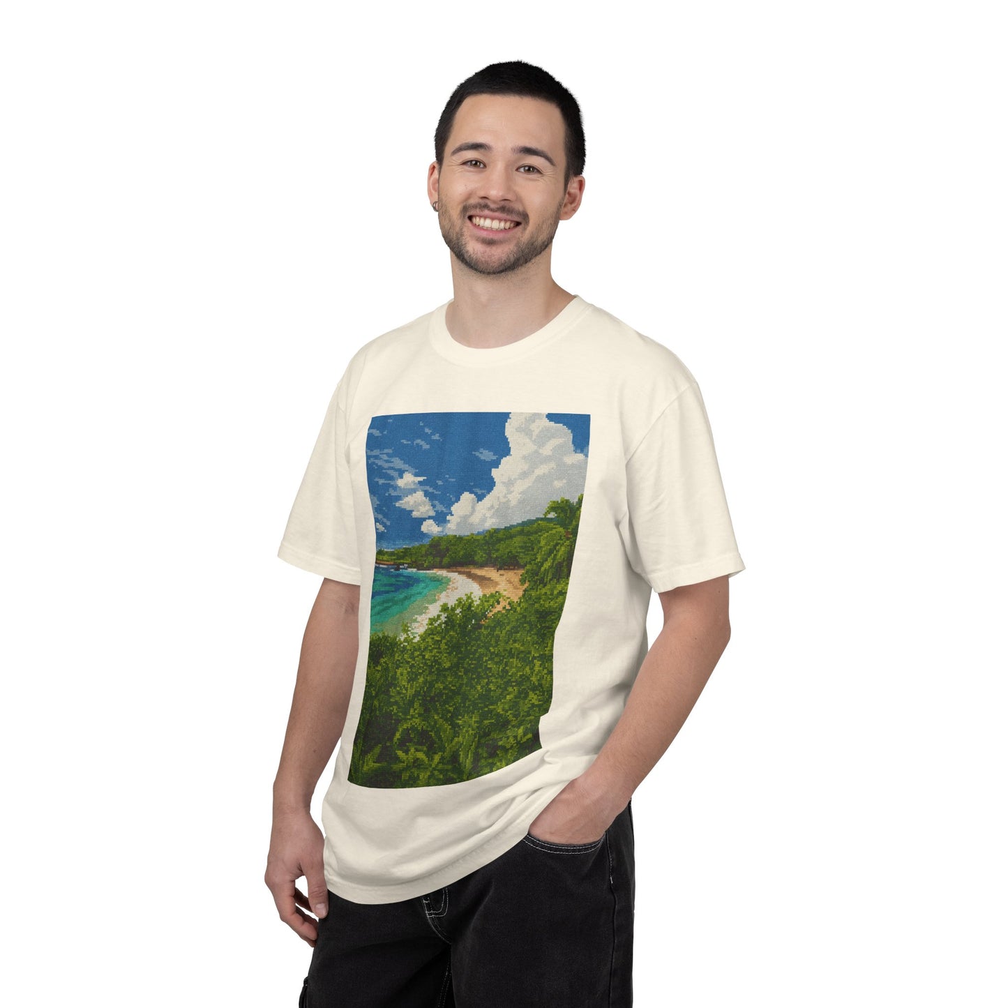 Beach Landscape T-Shirt — Tropical Coast Graphic Tee