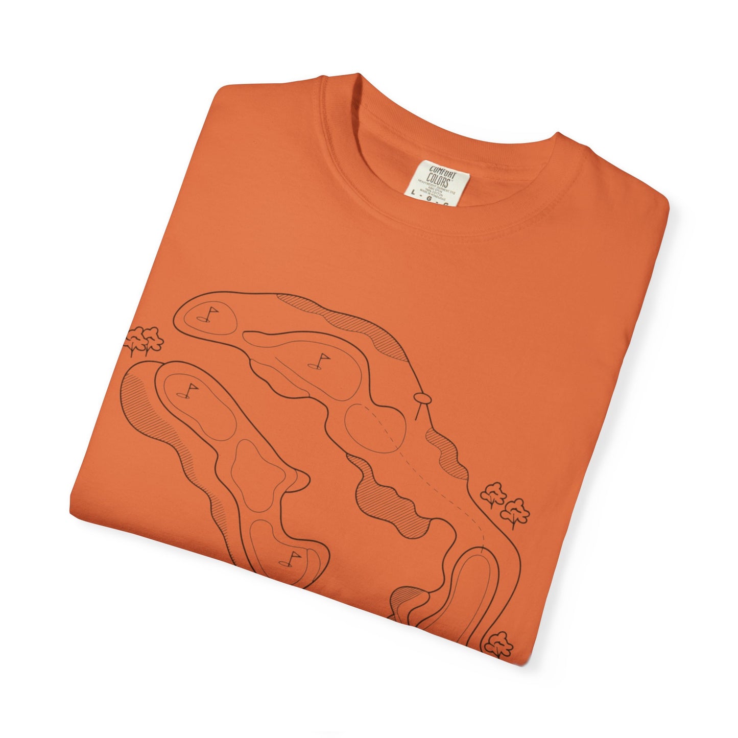 Golf Course Outline T-Shirt — Minimalist Line Art Tee