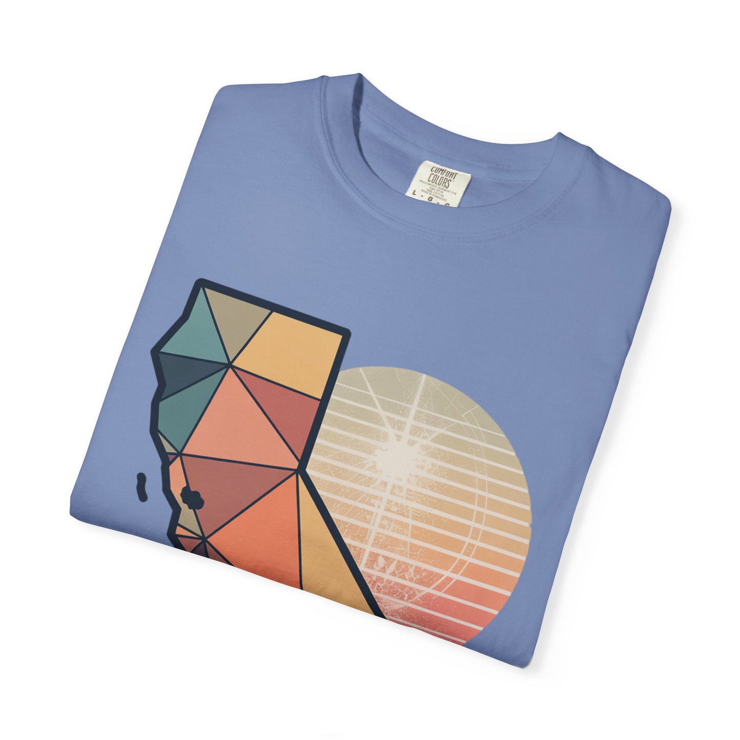 California Geometric Sunset T-Shirt