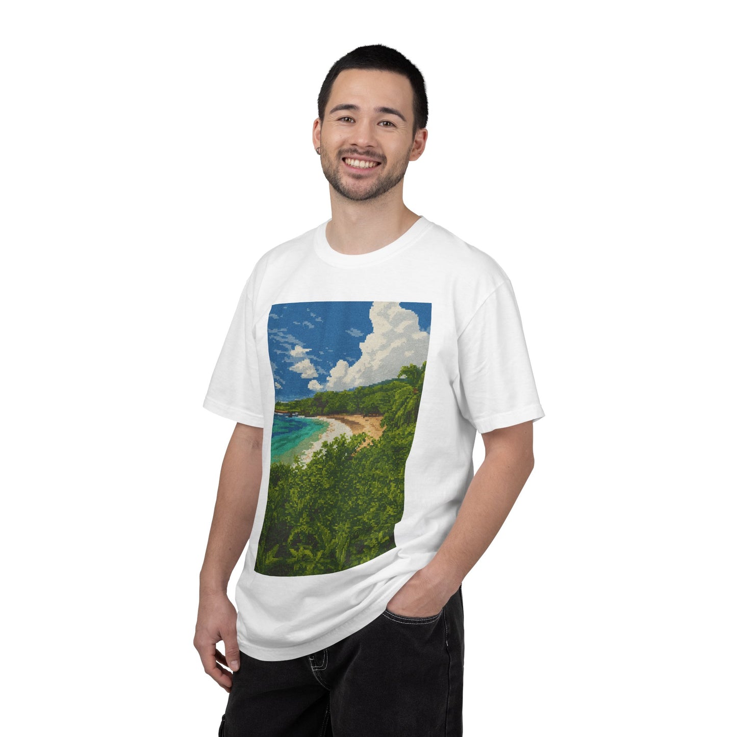 Beach Landscape T-Shirt — Tropical Coast Graphic Tee