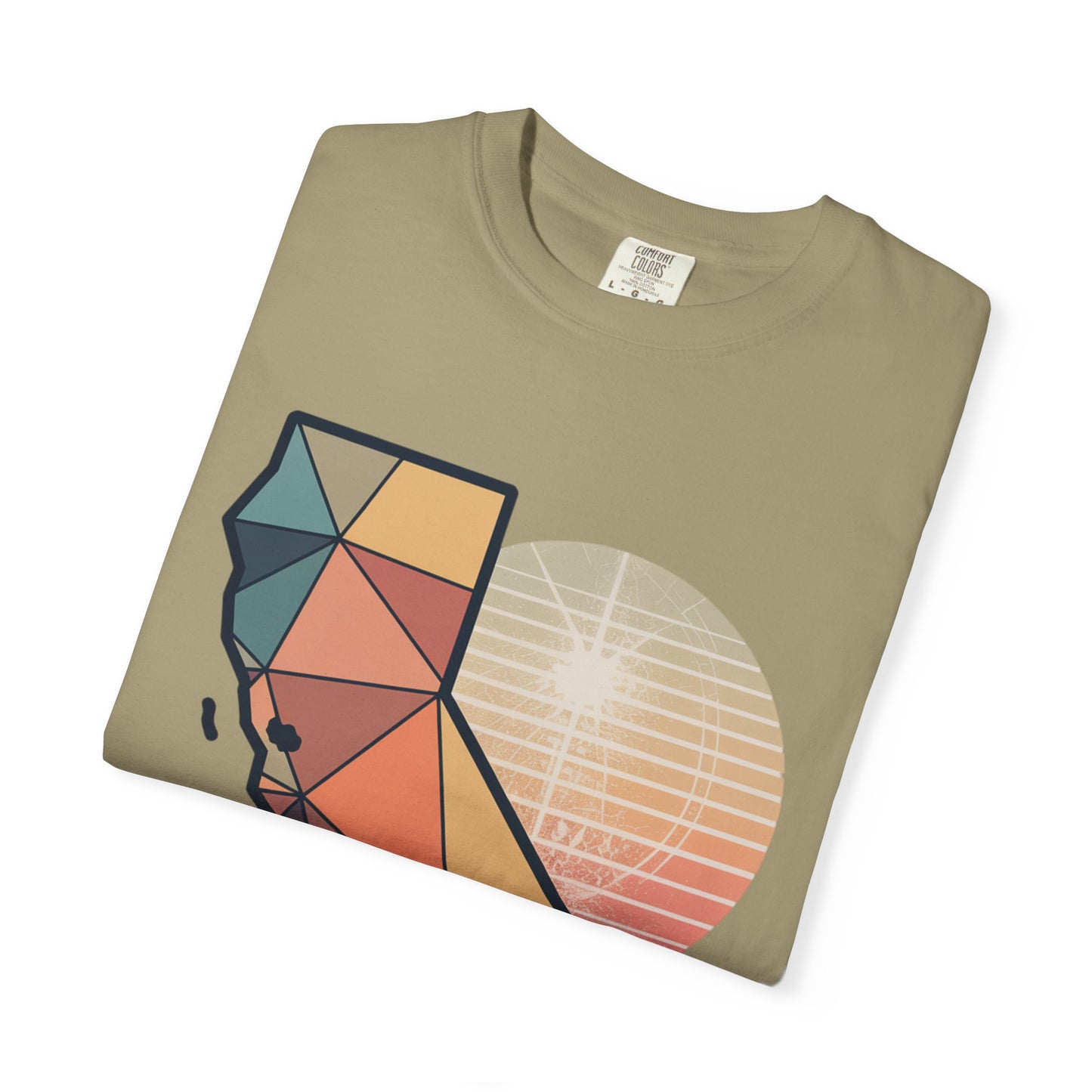 California Geometric Sunset T-Shirt