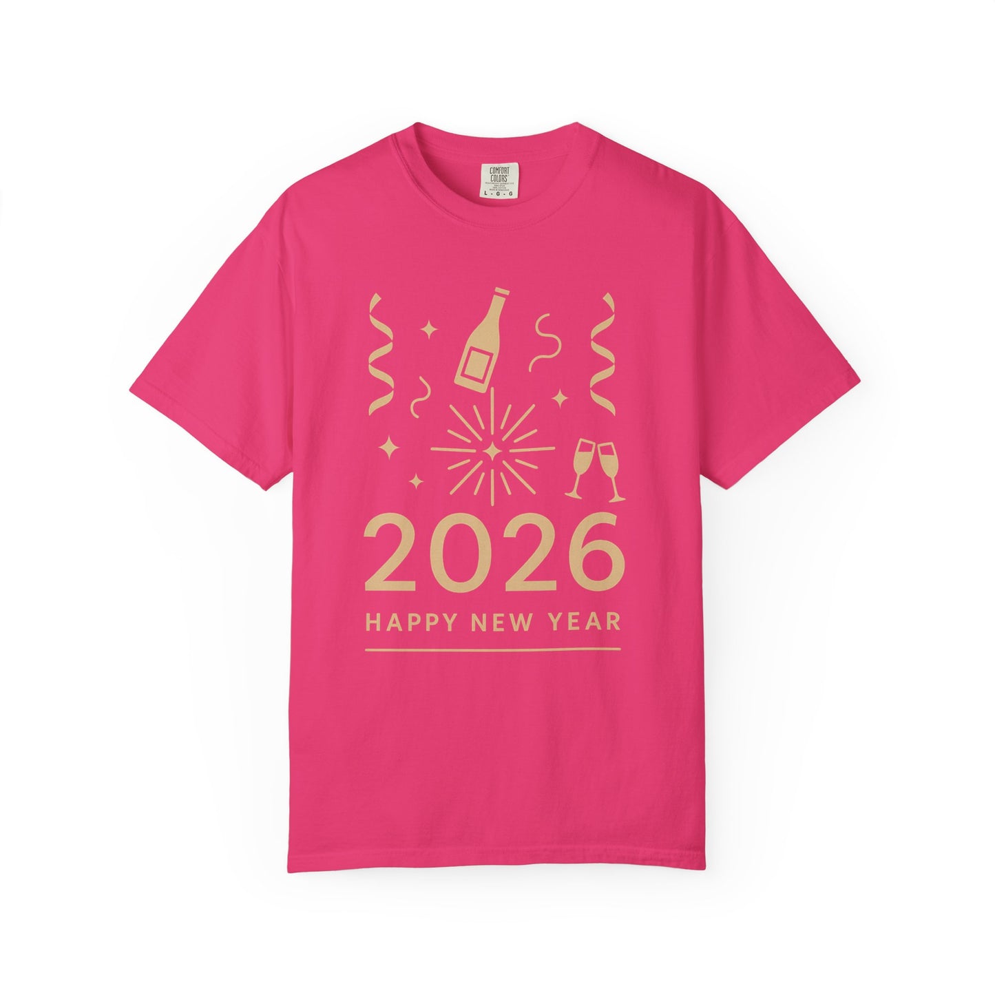 2026 Happy New Year T-Shirt - Champagne Celebration Tee