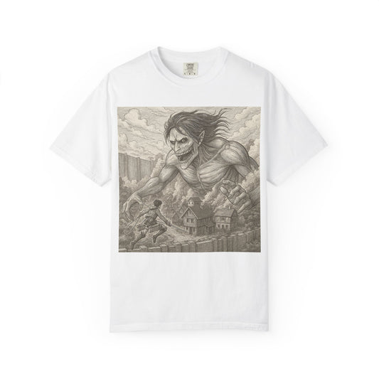 Attack on Titan Manga Art T-Shirt — Colossal Titan Scene Graphic Tee