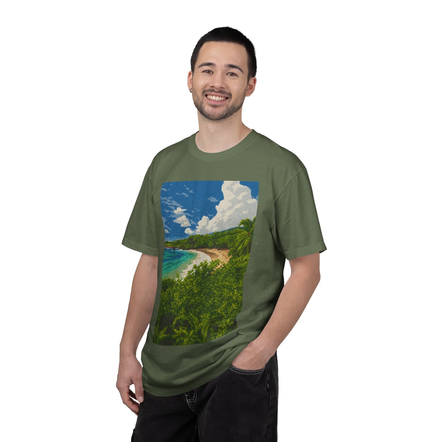 Beach Landscape T-Shirt — Tropical Coast Graphic Tee