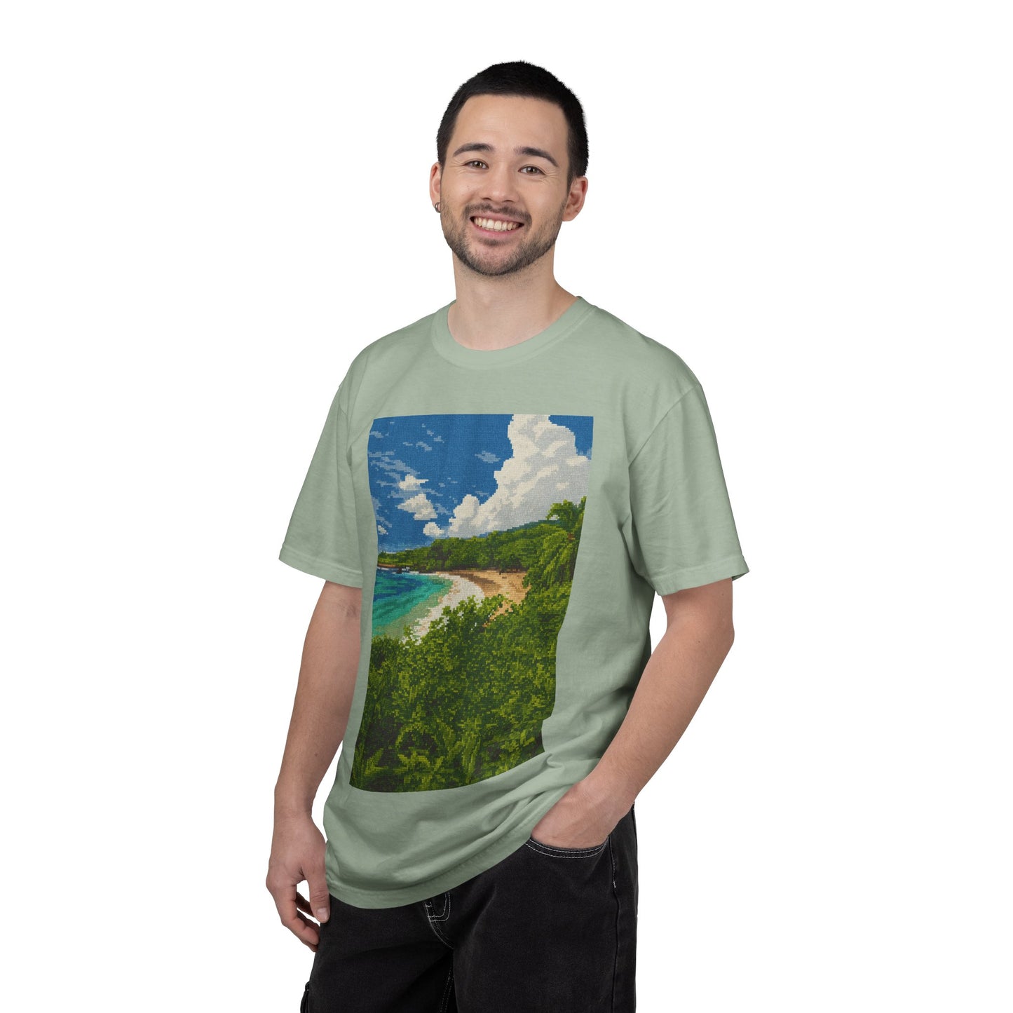 Beach Landscape T-Shirt — Tropical Coast Graphic Tee