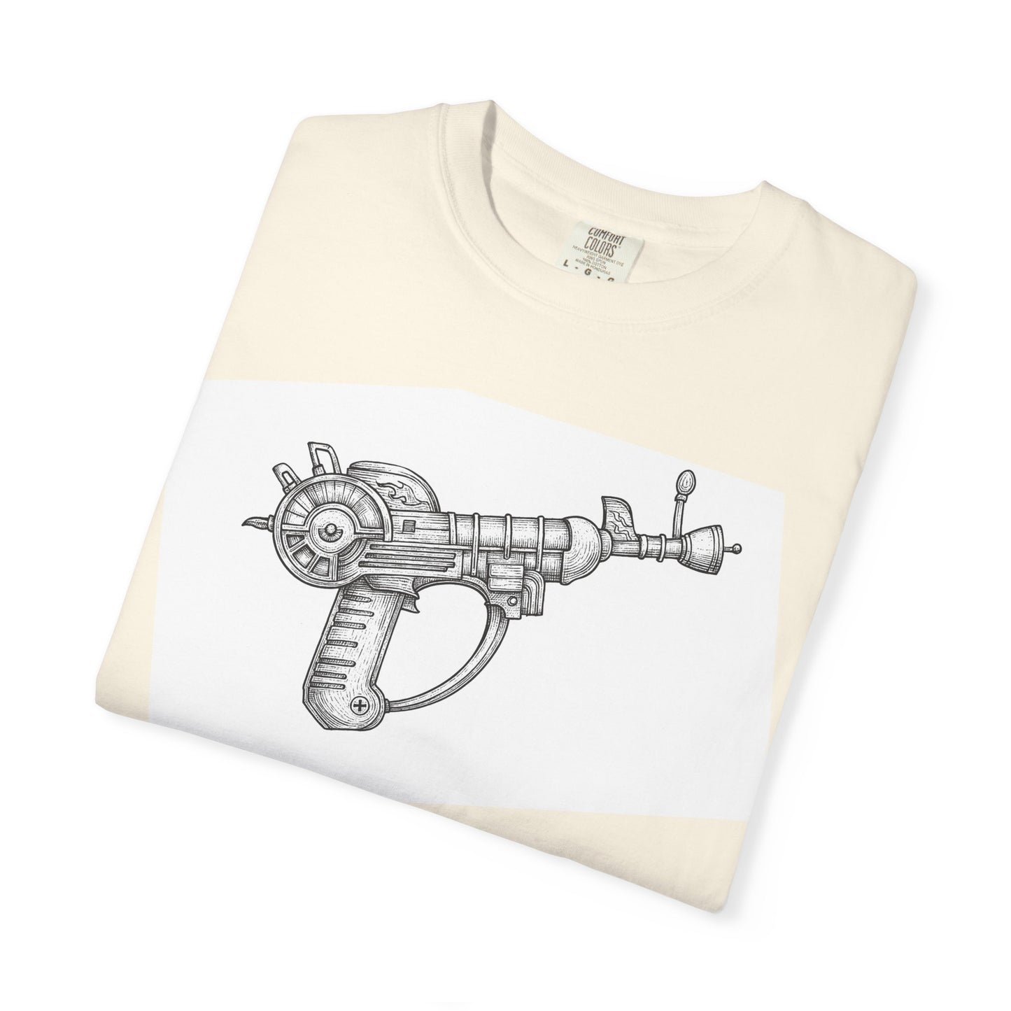 Simplistic "Raygun" T-Shirt — Vintage Sci‑Fi Laser Gun Graphic Tee