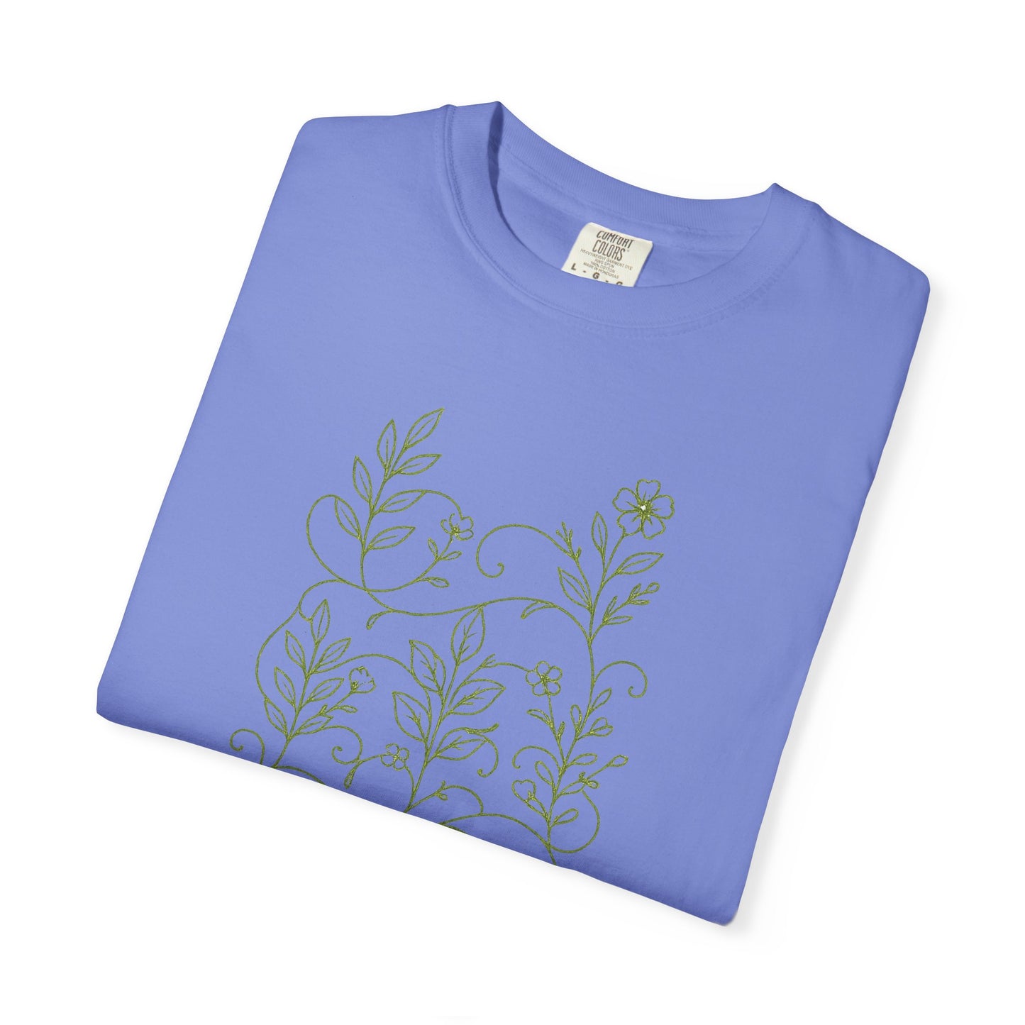Botanical Sprigs T-Shirt - Minimal Leaf Line Art Tee