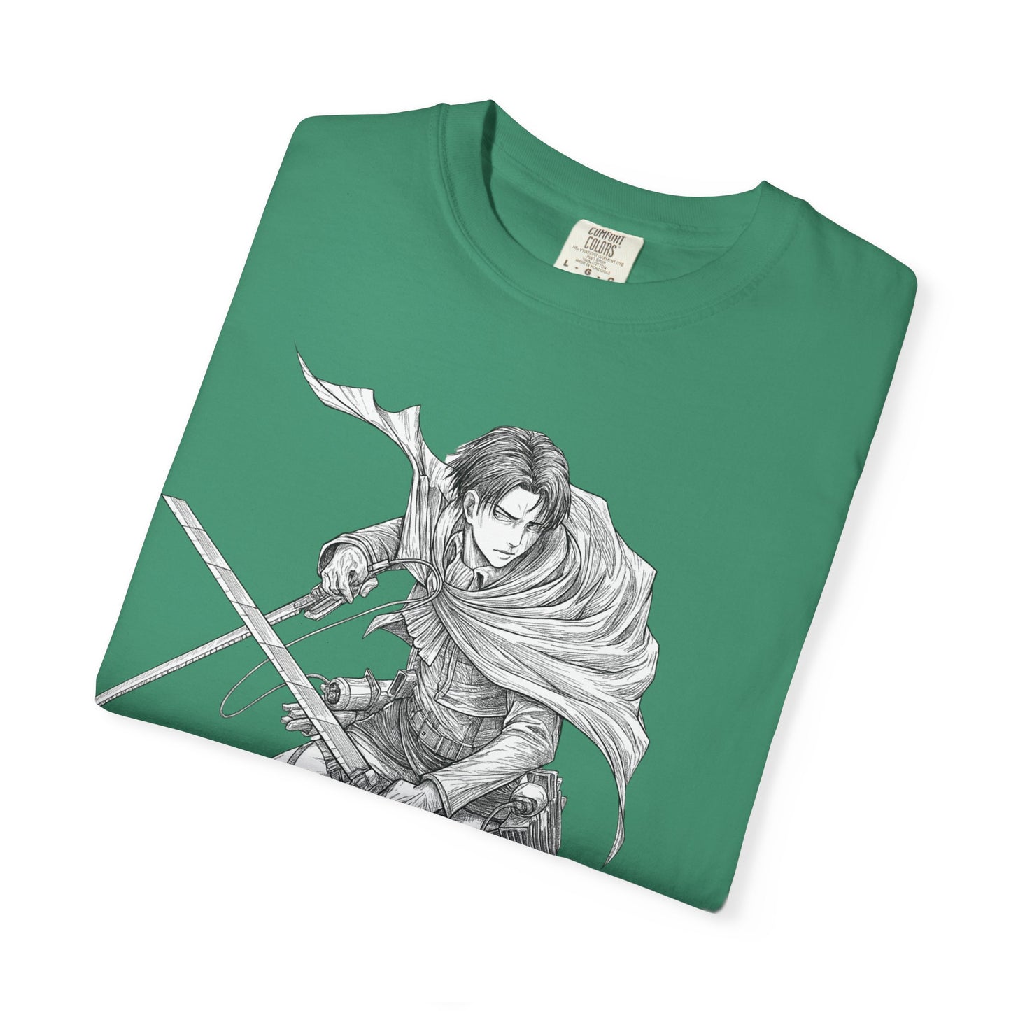 Warrior Sketch T-Shirt — Anime Style Swordfighter Graphic Tee