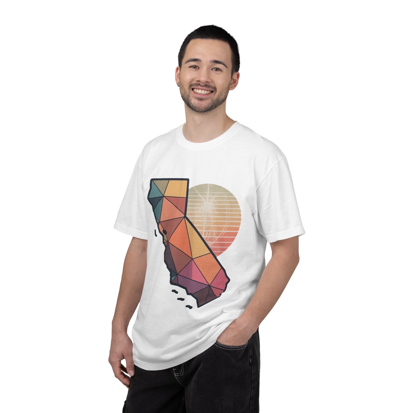 California Geometric Sunset T-Shirt