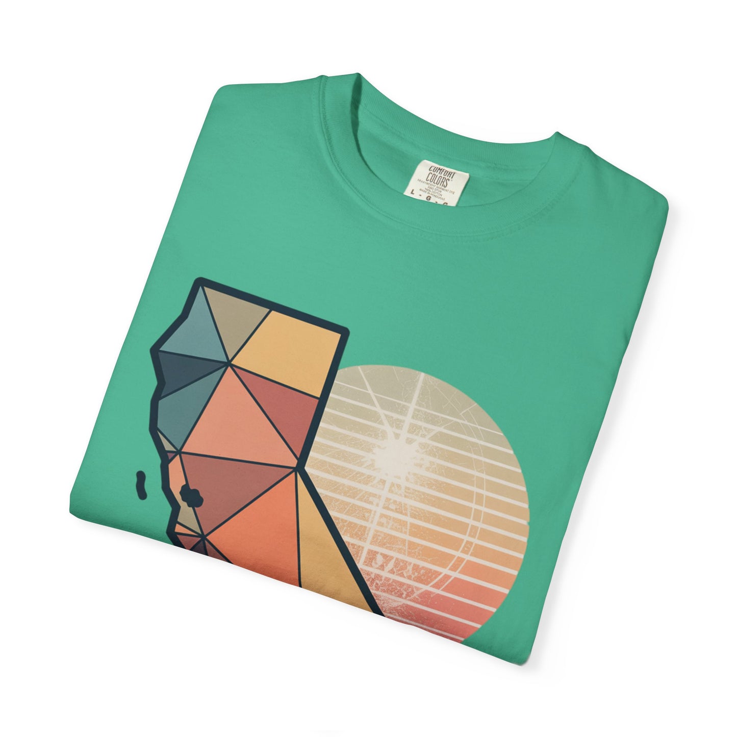 California Geometric Sunset T-Shirt