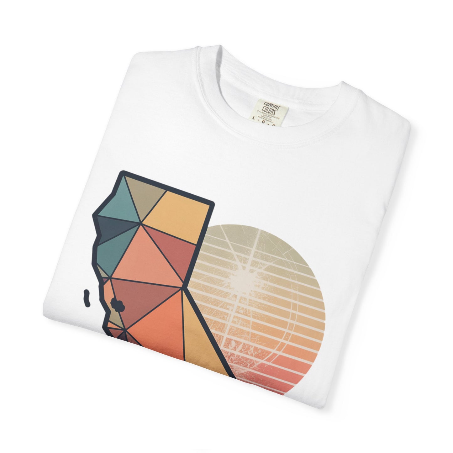 California Geometric Sunset T-Shirt