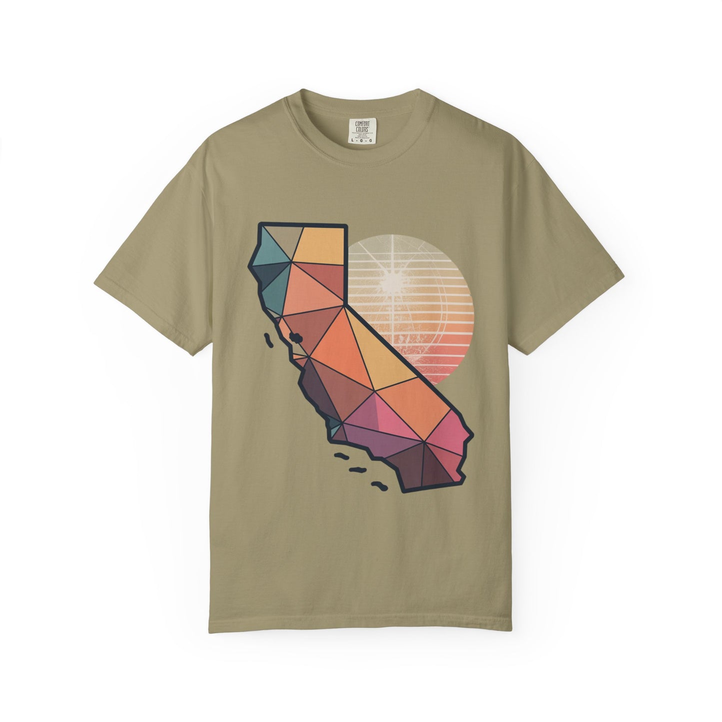 California Geometric Sunset T-Shirt