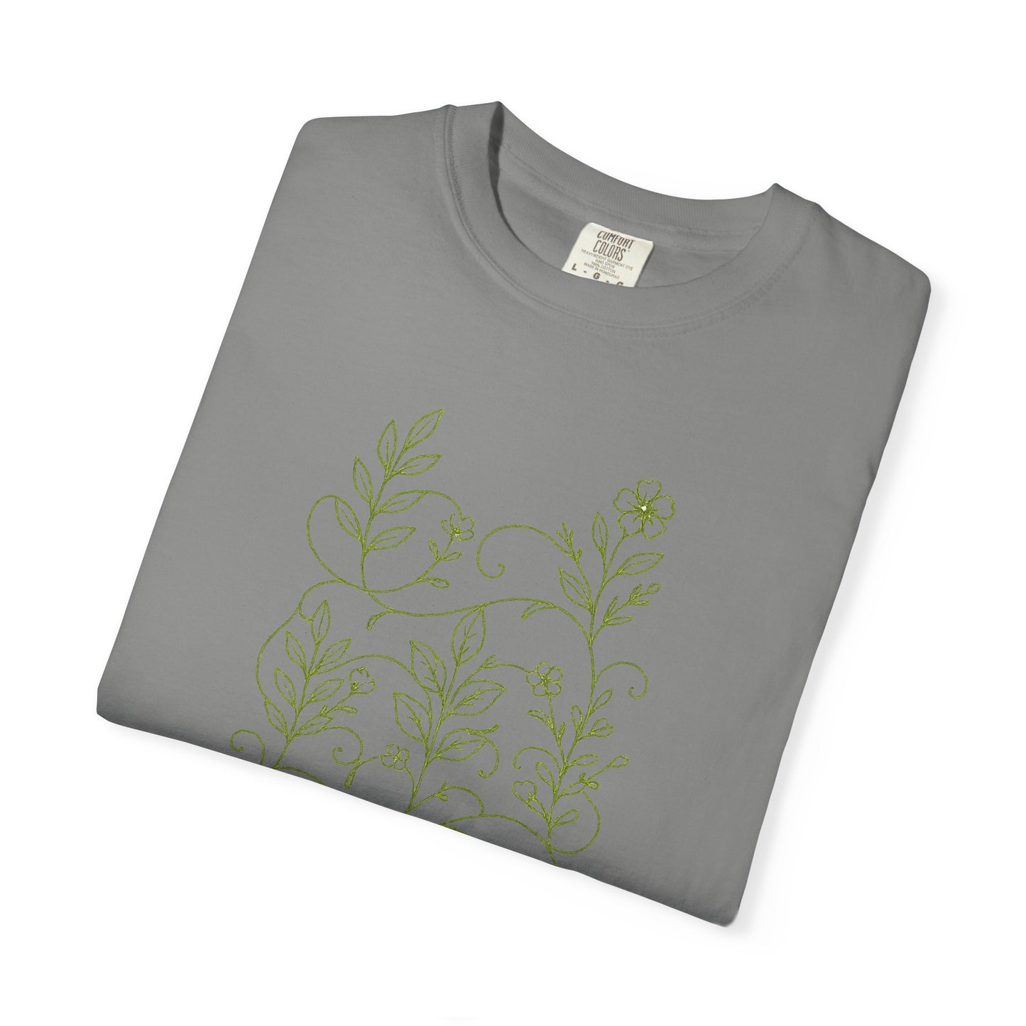 Botanical Sprigs T-Shirt - Minimal Leaf Line Art Tee