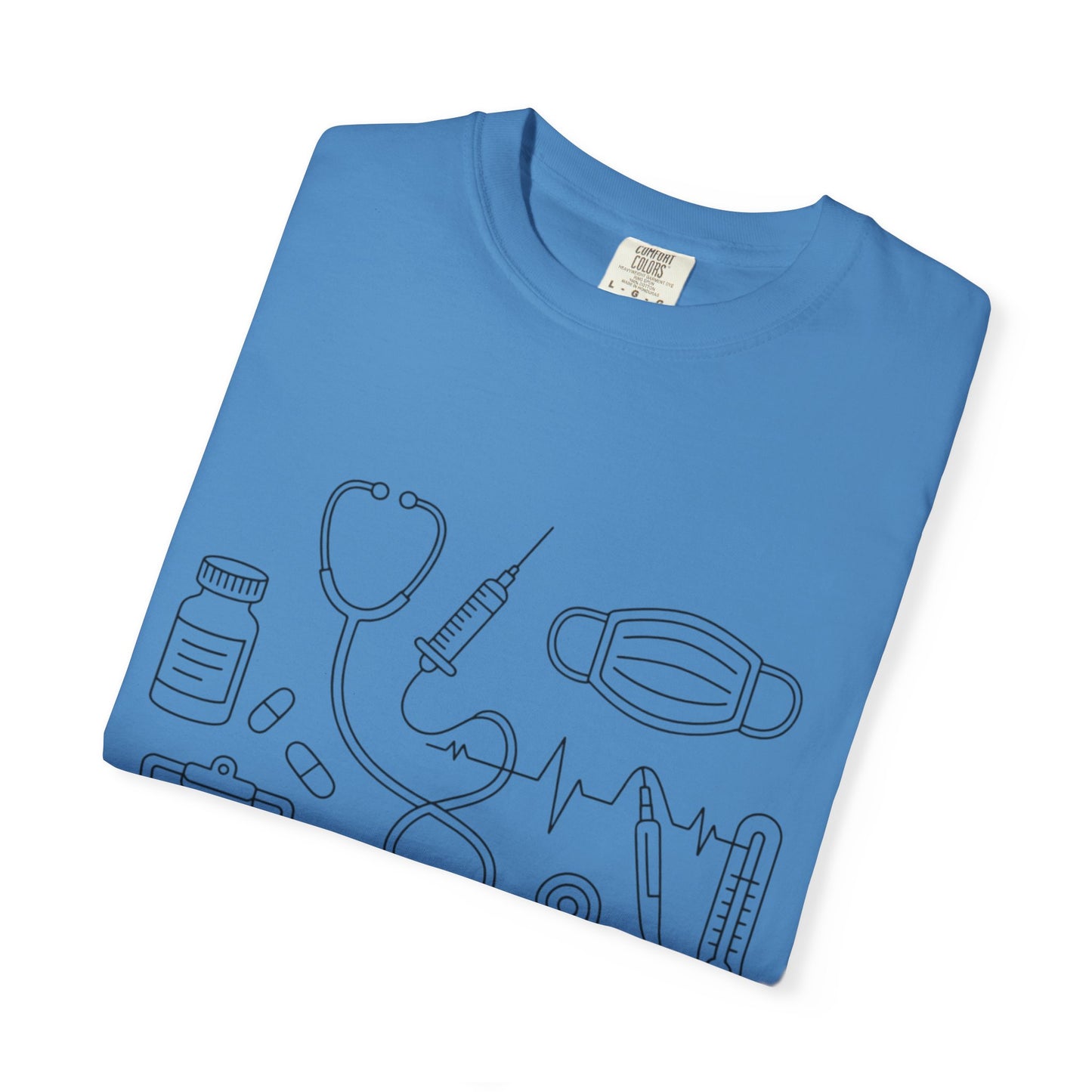 Nurse Essentials Line Art T-Shirt — Medical Equipment Graphic Tee