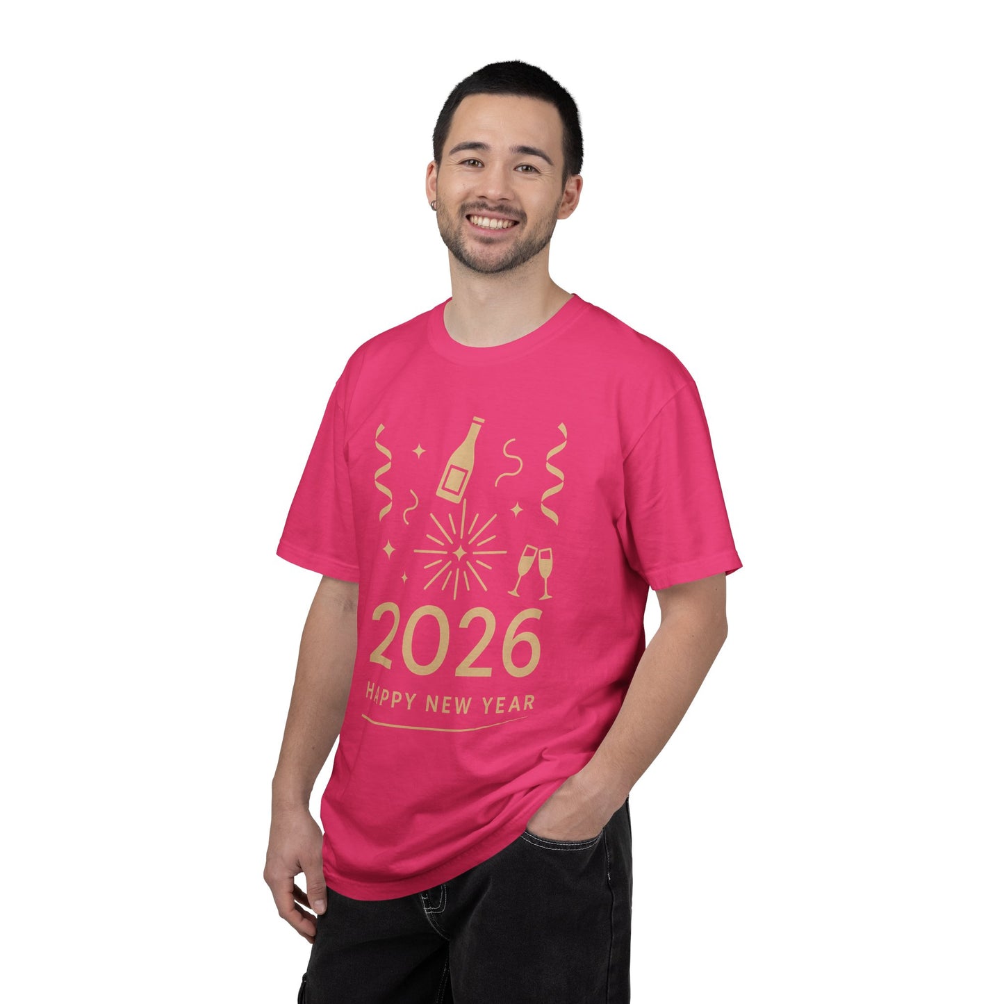 2026 Happy New Year T-Shirt - Champagne Celebration Tee