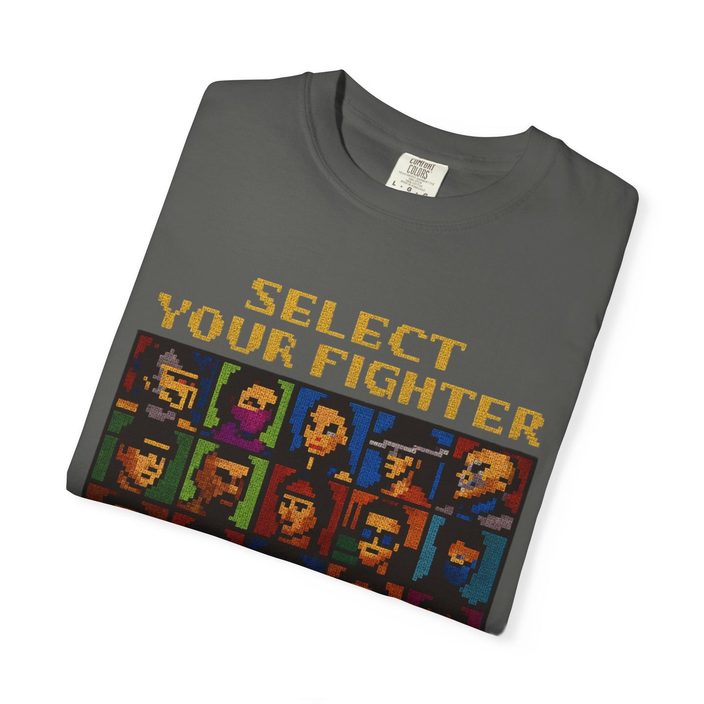 Select Your Fighter T-Shirt - Retro Arcade Video Game Character Tee