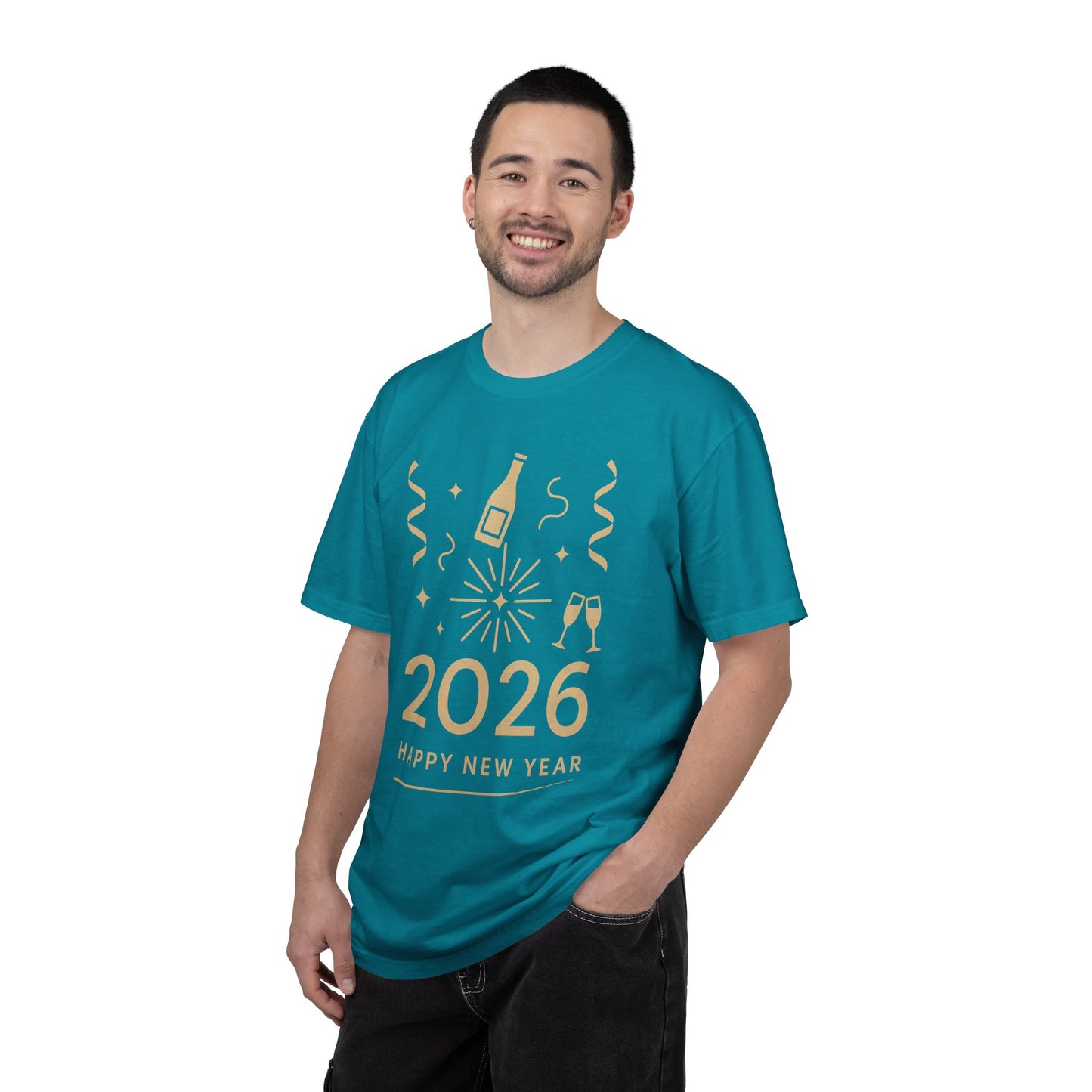 2026 Happy New Year T-Shirt - Champagne Celebration Tee