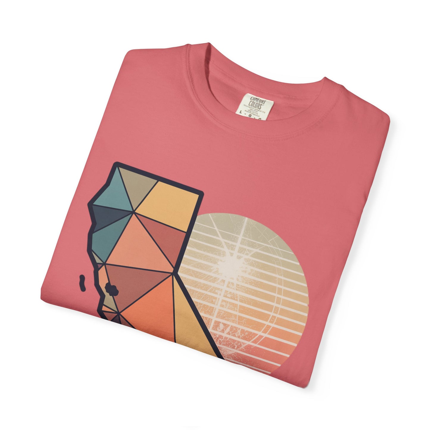 California Geometric Sunset T-Shirt